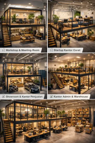 Mezzanine Ruang Kantor di Beji Timur